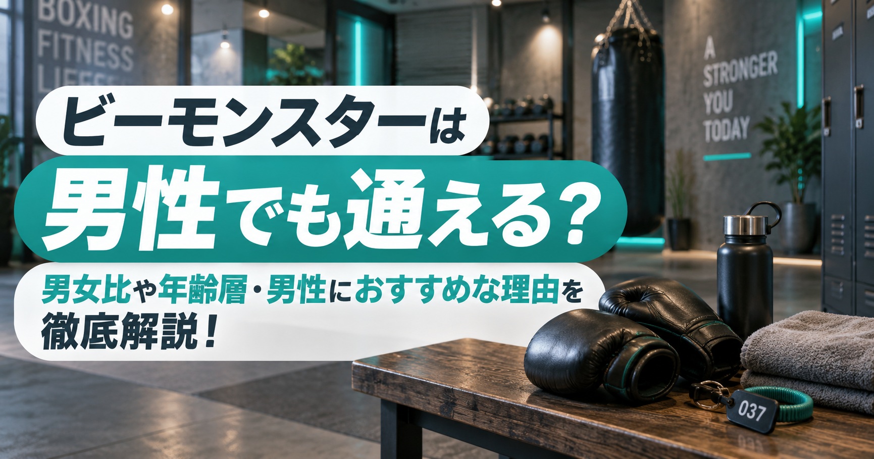 ビーモンスターは男性でも通える？男女比や年齢層・男性におすすめな理由を徹底解説！