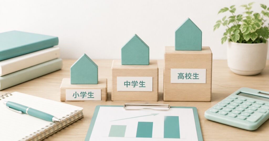 マナリンクで学年別にかかる料金を試算した結果